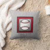 野球; ブラシをかけられたアルミニウム一見 クッション (ブランケット)