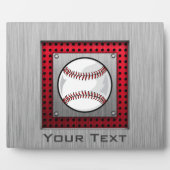 野球；ブラシ付きアルミニウムの外観 フォトプラーク (正面)