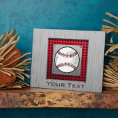 野球；ブラシ付きアルミニウムの外観 フォトプラーク (側面)