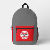 野球 プリントバックパック (正面)