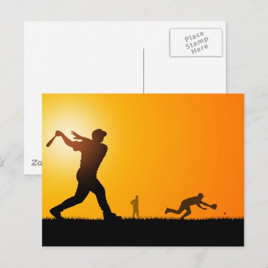 野球 ポストカード (正面/裏面)