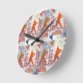 野球 ラウンド壁時計 (傾斜)