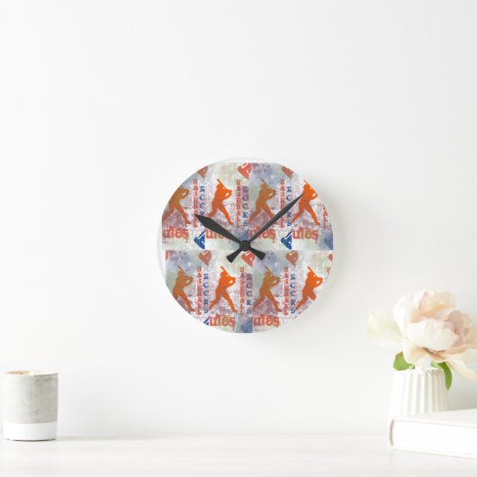 野球 ラウンド壁時計 (ホーム)