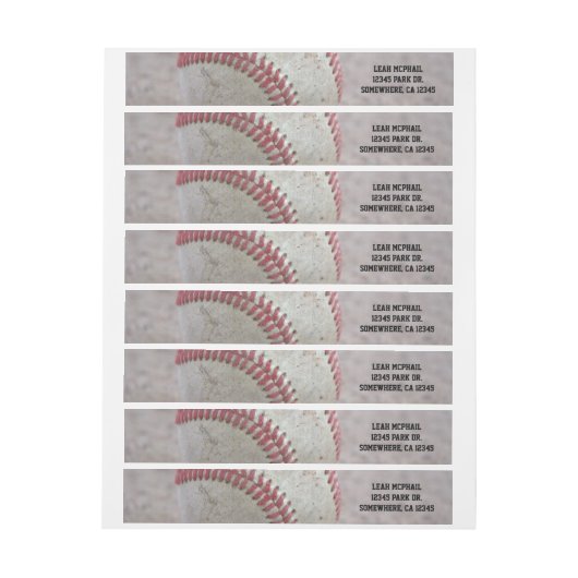 野球 ラップアラウンドラベル (シート)
