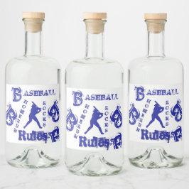 野球 リキュールボトルラベル