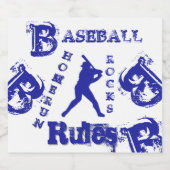 野球 リキュールボトルラベル (シングルラベル)