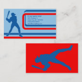 野球: レトロのスタイル: 名刺 (正面/裏面)