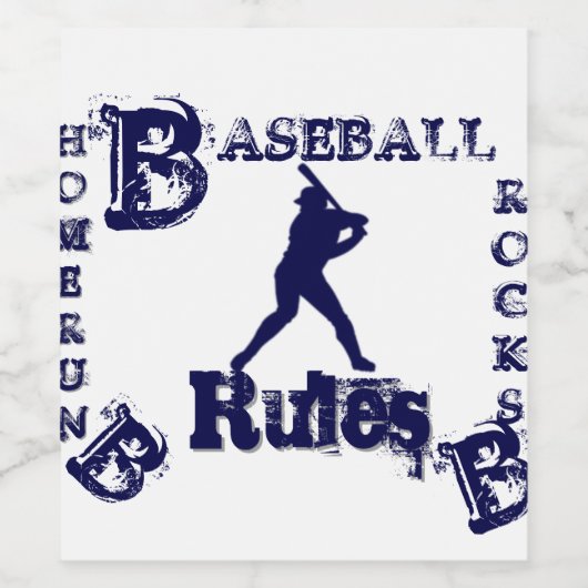 野球 ワインラベル (シングルラベル)