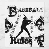 野球 ワインラベル (シングルラベル)