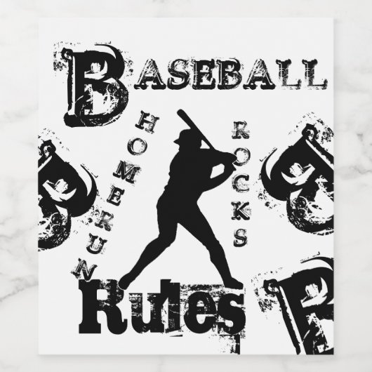 野球 ワインラベル (シングルラベル)