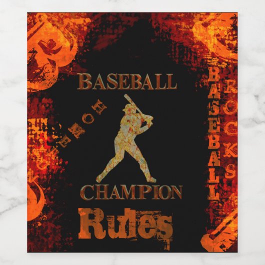 野球 ワインラベル (シングルラベル)