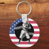 野球：ヴィンテージキーチェーン キーホルダー (正面)