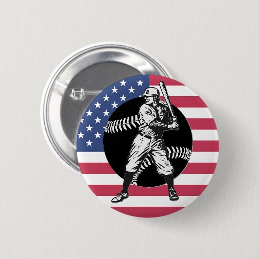 野球:ヴィンテージボタン 缶バッジ (正面&裏面)