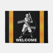 野球：ヴィンテージ形式 ドアマット (正面)