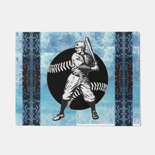 野球：ヴィンテージ形式 ドアマット (正面)