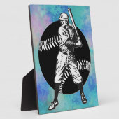 野球：ヴィンテージ板 フォトプラーク (側面)