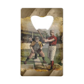 野球：ヴィンテージ クレジットカード栓抜き (正面)