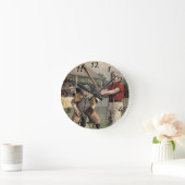 野球：ヴィンテージ ラウンド壁時計 (ホーム)