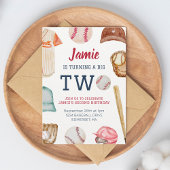 野球・二男の子2歳の誕生日 招待状