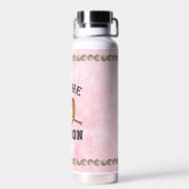 野球 – 今季 – ピンクモノグラムの色 ウォーターボトル (背面)