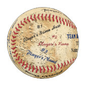 野球,全選手の名前が野球のコーチの贈り物に 野球ボール (正面左)
