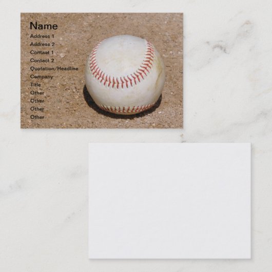 野球 名刺 (正面/裏面)