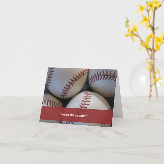 野球・父の日 カード (黄色い花)