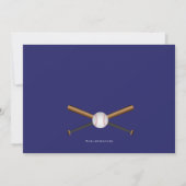 野球、男の赤ちゃんシャワーサンキューカード サンキューカード (裏面)