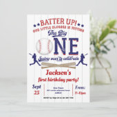 野球,男子1歳の誕生日,スポーツ 招待状 (スタンド正面)