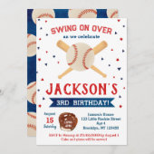 野球・第1第2第3誕生日招待状 招待状 (正面/裏面)