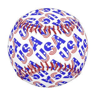 野球 – 米国，星と縞模様 野球ボール