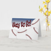 野球-行く方法! おめでとう! 素晴らしい! カード (黄色い花)