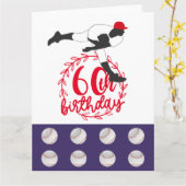 野球・誕生日第60戦 カード (黄色い花)