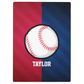 野球(赤、白、青) クリップボード (裏面)