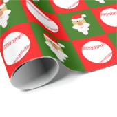 野球・野球の選手のクリスマス ラッピングペーパー (ロールコーナー)