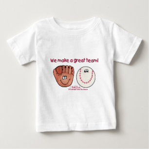 野球・野球グローブチーム ベビーTシャツ