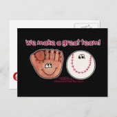 野球・野球グローブチーム ポストカード (正面/裏面)