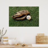 野球・野球グローブポスター ポスター (キッチン)