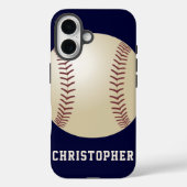 野球、青、名前 Case-Mate iPhoneケース (裏面)