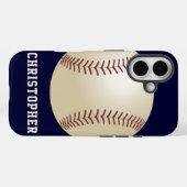 野球、青、名前 Case-Mate iPhoneケース (裏面 (横))