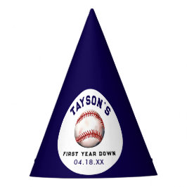 野球・1年目を終える1歳の誕生日 パーティーハット