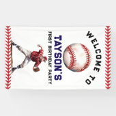 野球・1年目を終える1歳の誕生日 横断幕 (横)