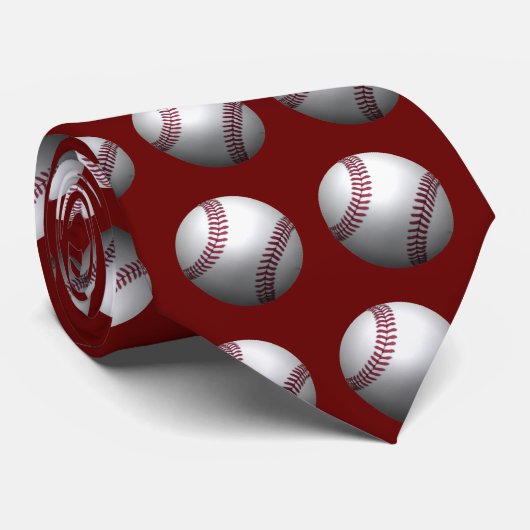 野球 – 3D効果 ネクタイ (ロール)