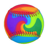 野球 – groovy、カラフルレインボースワールデザイン 野球ボール (正面)