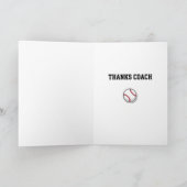 野球 THANKS COACH スポーツチーム 名前 カード (内部)