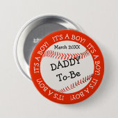 野球Its A Boy Daddy & Date 缶バッジ (正面&裏面)