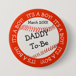 野球Its A Boy Daddy & Date 缶バッジ