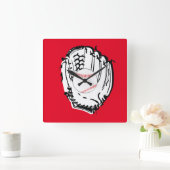 野球Mitギフト スクエア壁時計 (ホーム)