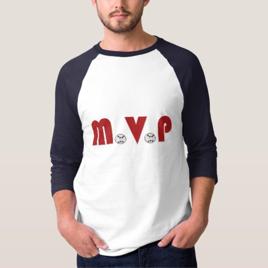 野球MVP Tシャツ (3/4ラグラン) (正面)