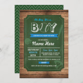 野球OHボーイベビーシャワースポーツ招待状 招待状 (正面/裏面)